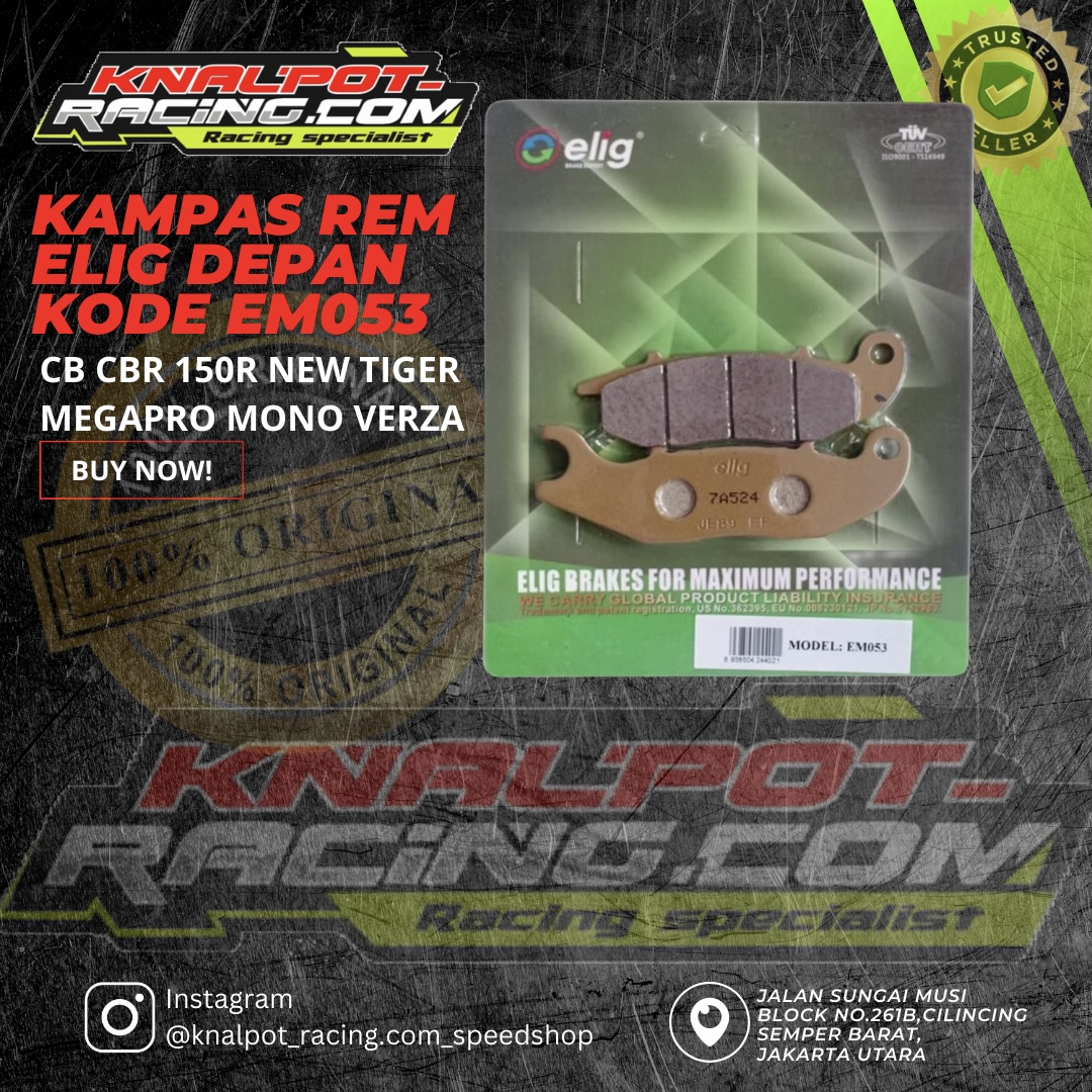 KAMPAS REM ELIG DEPAN KODE EM053 CB CBR 150R NEW TIGER MEGAPRO MONO VERZA ELIG